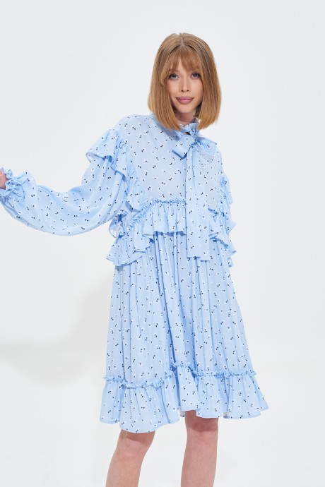 Платье MIXAN 5052 one size голубой размер 42-48 #4