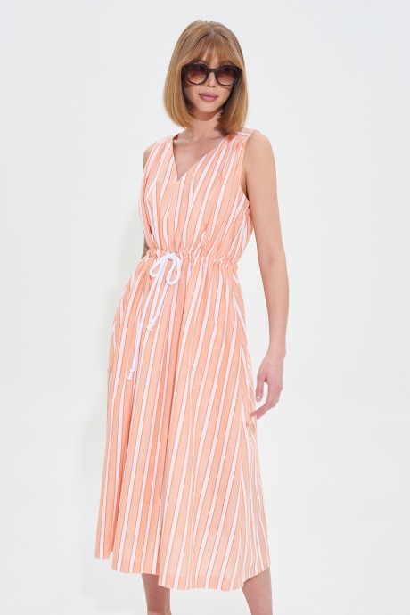 Платье MIXAN 5057 персиковый размер 42-52 #3