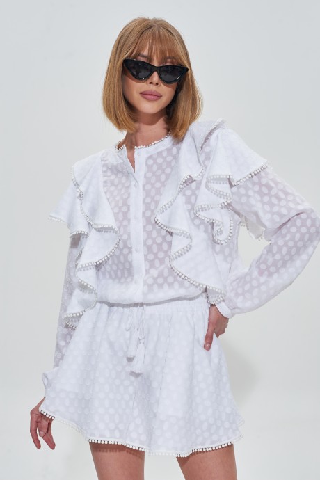 Блузка MIXAN 2071/1 белый размер 42-52 #1