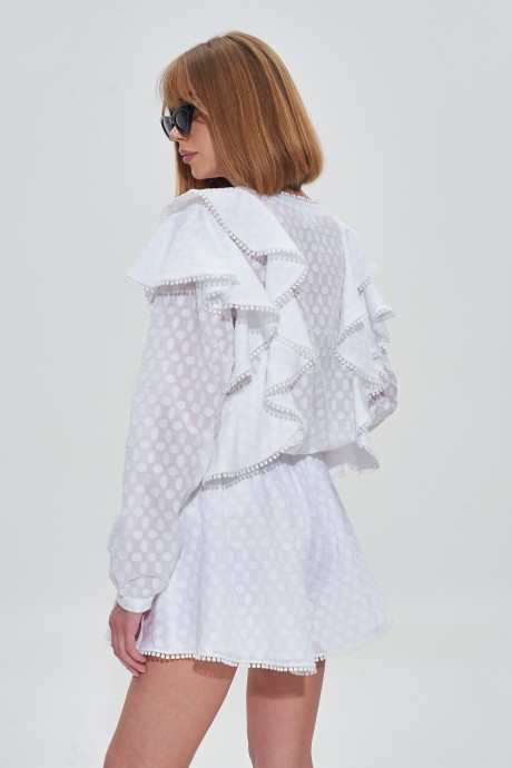 Блузка MIXAN 2071/1 белый размер 42-52 #4