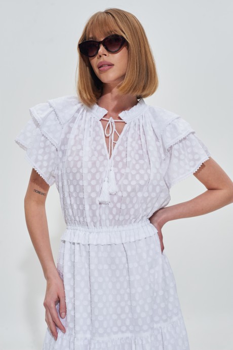 Платье MIXAN 5067 белый размер 42-48 #4