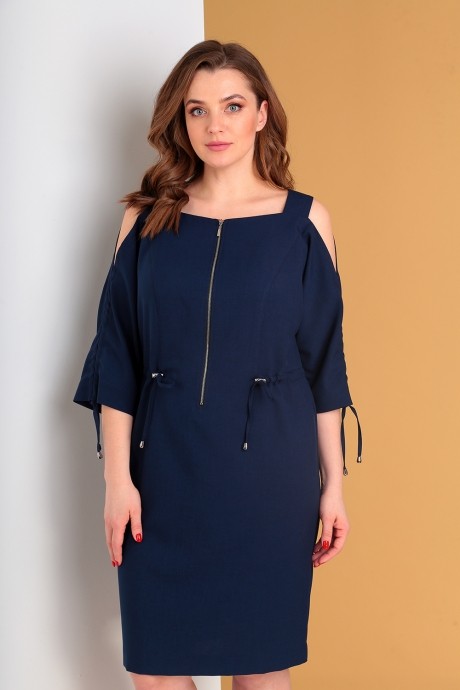 Платье Лиона-Стиль 693 т. синий размер 52-56 #2