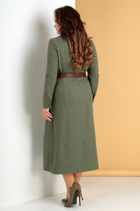 Платье Лиона-Стиль 707 хаки размер 48-52 #4