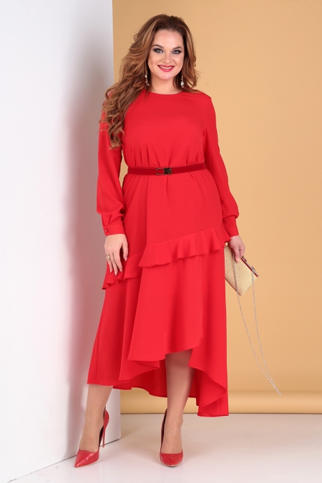 Вечернее платье Лиона-Стиль 722 красный размер 48-52 #1