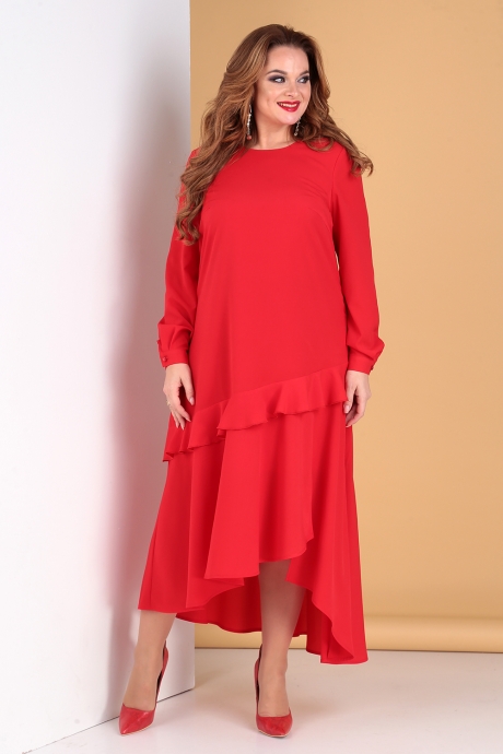 Вечернее платье Лиона-Стиль 722 красный размер 48-52 #2