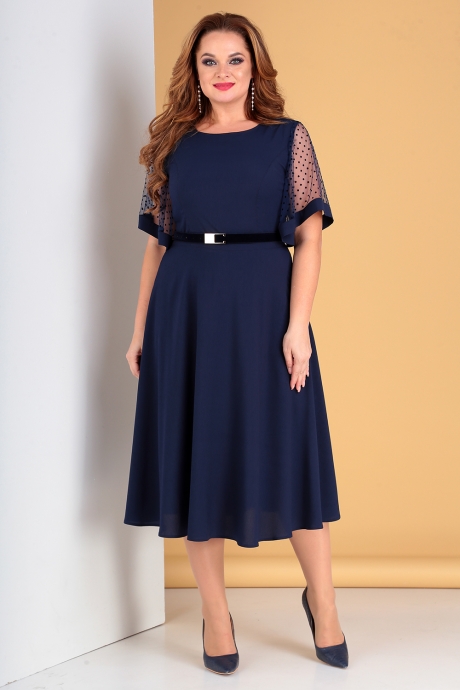 Вечернее платье Лиона-Стиль 726 синий размер 50-54 #1