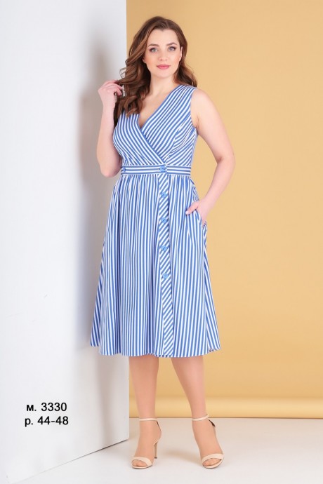 Платье Deluiz N 3330 бело-голубой размер 44-48 #1