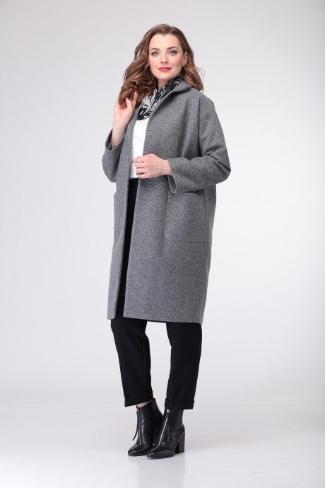 Пальто Deluiz N 867 серый размер 44-52 #2