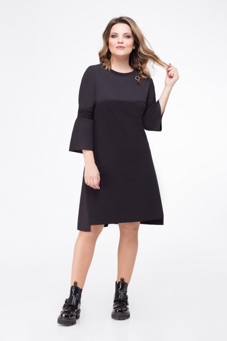 Платье --- В-089 чёрный размер 50-54 #1