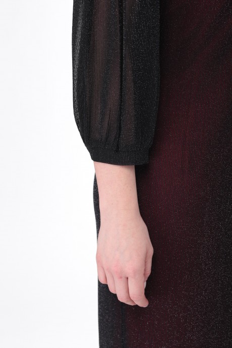 Вечернее платье --- В - 366 чёрно-бордовый размер 48-56 #5
