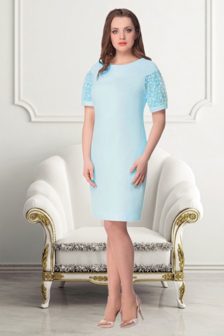 Платье --- 178 голубой размер 44-54 #1