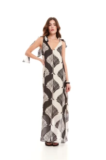 Платье Elema 5К-1434 чёрный, бежевый