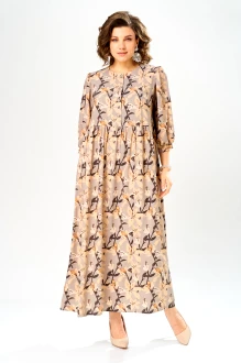 Платье AXXA 55235 бежевый, серый