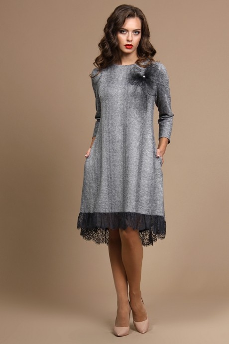 Платье ALANI COLLECTION 615 сине-серый размер 44-56 #2