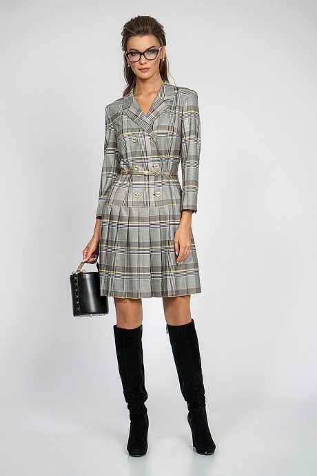 ALANI COLLECTION 756 серо-золотая клетка #2