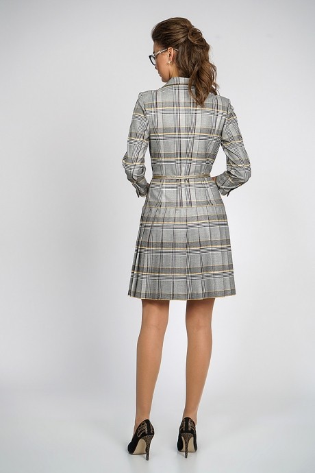 ALANI COLLECTION 756 серо-золотая клетка #4