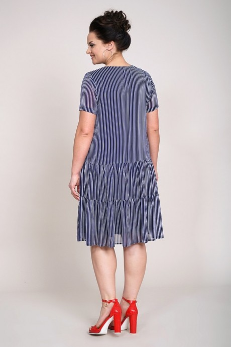 Платье ALANI COLLECTION 941 темно-синее в полоску размер 54-58 #2