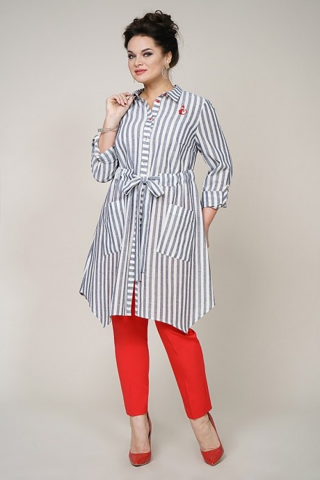 ALANI COLLECTION 943 серо-белая полоска+красный #1