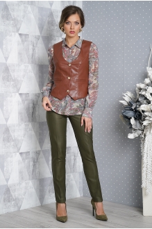 ALANI COLLECTION 968 рыжий с розово-беж блузой