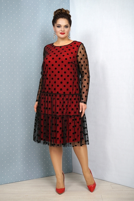 Вечернее платье ALANI COLLECTION 1068 черный с красным размер 52-56 #1