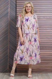 Платье ALANI COLLECTION 1925 розовый, ирисы #1