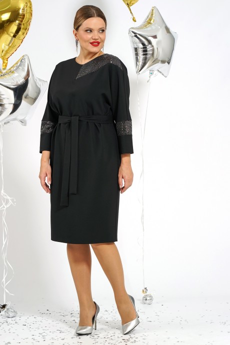 Вечернее платье ALANI COLLECTION 2027 черный+серебро размер 52-60 #2