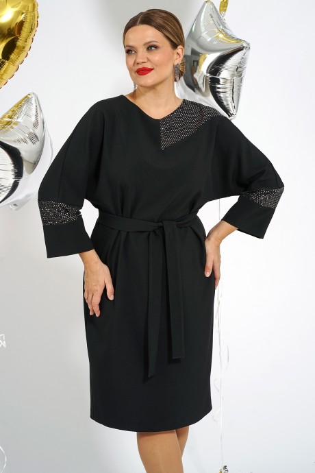 Вечернее платье ALANI COLLECTION 2027 черный+серебро размер 52-60 #3