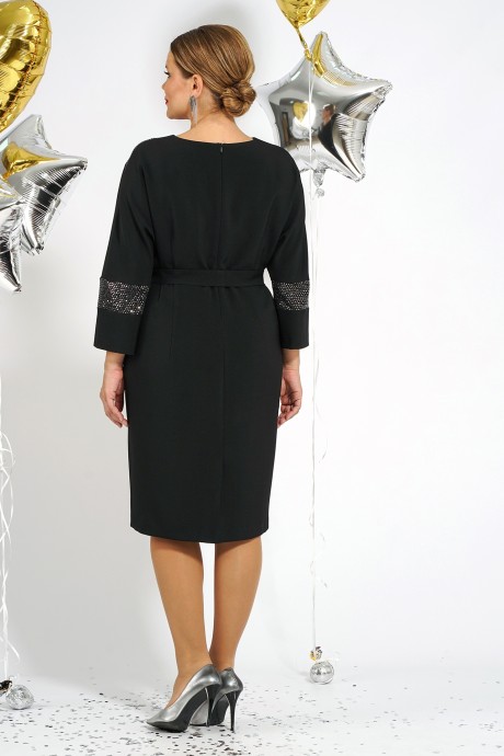 Вечернее платье ALANI COLLECTION 2027 черный+серебро размер 52-60 #4