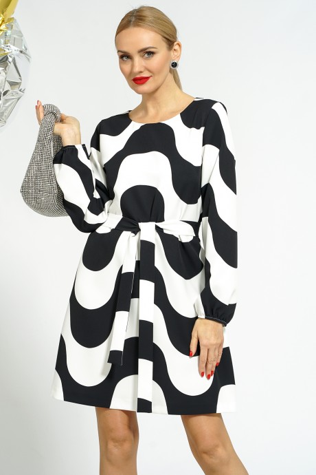 Платье ALANI COLLECTION 2048 черно-белый размер 44-50 #4