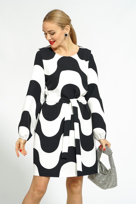 Платье ALANI COLLECTION 2048 черно-белый размер 44-50 #6
