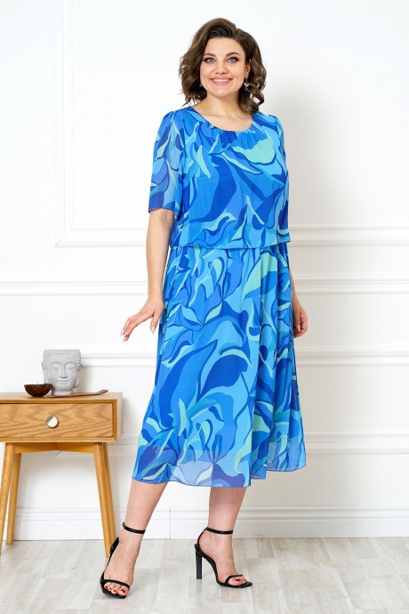 Платье ALANI COLLECTION 2115 морской бриз размер 52-60 #1