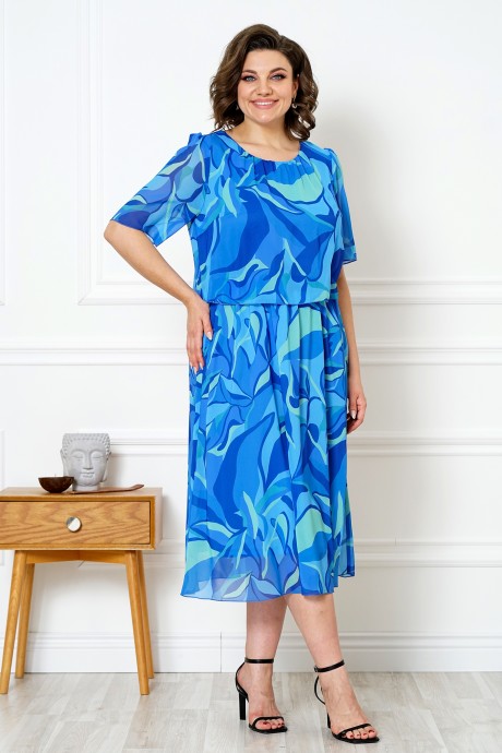 Платье ALANI COLLECTION 2115 морской бриз размер 52-60 #2