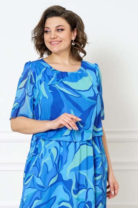 Платье ALANI COLLECTION 2115 морской бриз размер 52-60 #3