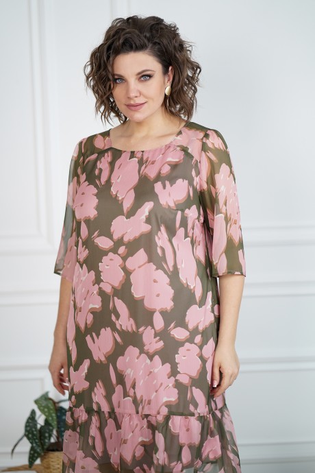 Платье ALANI COLLECTION 2104 розовый размер 54-58 #4