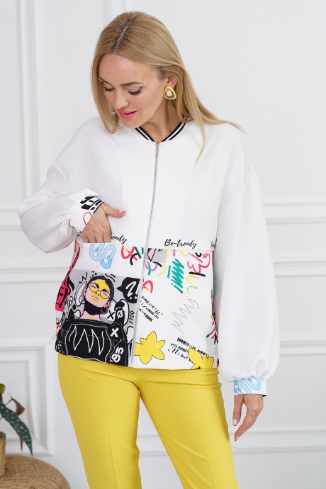 Костюм/комплект ALANI COLLECTION 2132 двойка белый,желтый размер 44-52 #6