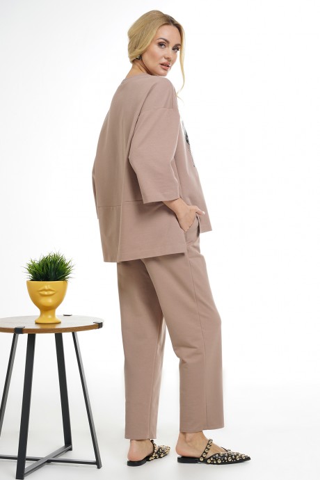 Костюм/комплект ALANI COLLECTION 2330 двойка бежевый размер 46-50 #7