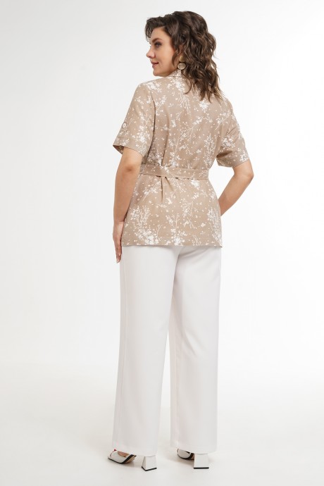 Костюм/комплект ALANI COLLECTION 2337 двойка белый, бежевый размер 54-60 #6
