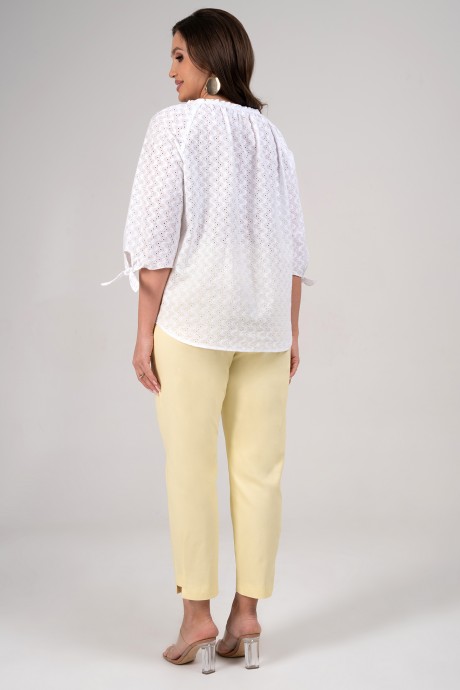 Костюм/комплект ALANI COLLECTION 2348 двойка жёлтый, белый размер 52-56 #6