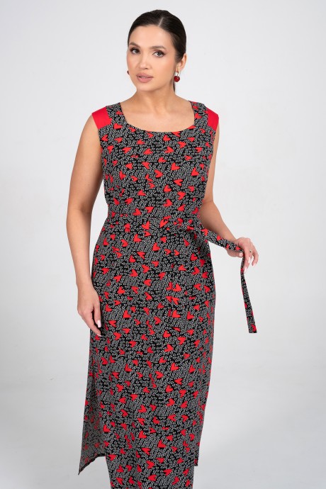 Сарафан ALANI COLLECTION 2354 черный, красный размер 46-56 #5