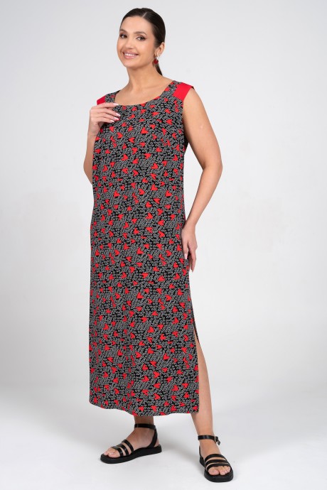 Сарафан ALANI COLLECTION 2354 черный, красный размер 46-56 #8