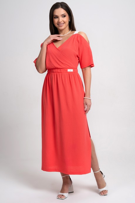 Платье ALANI COLLECTION 2356 коралл размер 44-52 #2