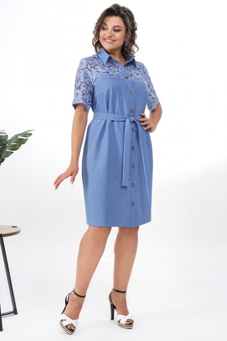 Платье ALANI COLLECTION 2350 синий размер 52-56 #2