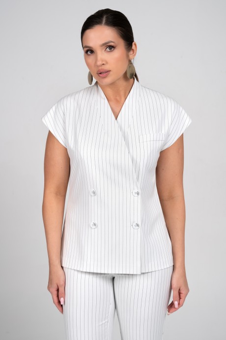 Костюм/комплект ALANI COLLECTION 2362 двойка белый размер 46-50 #6