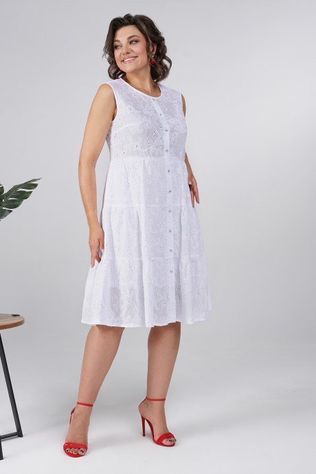 Платье ALANI COLLECTION 2374 белый размер 44-52 #4