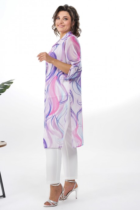 Костюм/комплект ALANI COLLECTION 2353 тройка белый, фиолетовый размер 52-58 #6