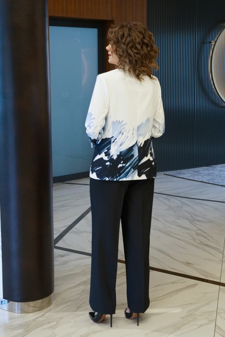 Костюм/комплект ALANI COLLECTION 2405 двойка черный, акварель на белом размер 50-56 #7