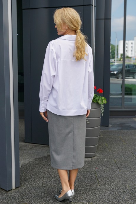 Костюм/комплект ALANI COLLECTION 2383 двойка белый, серый размер 46-52 #5