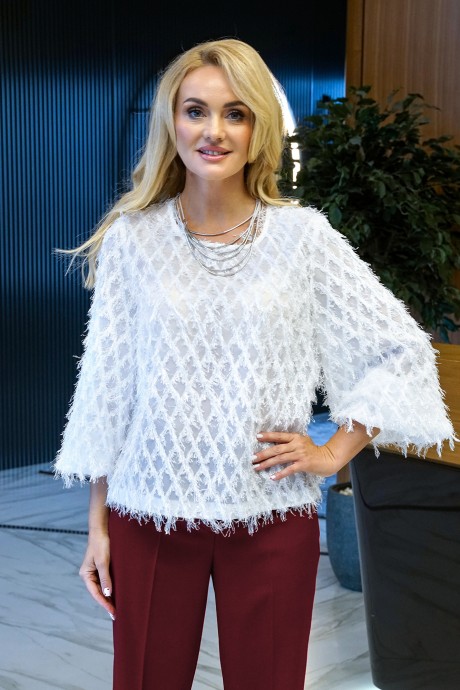 Костюм/комплект ALANI COLLECTION 2394 молоко, бордо размер 46-52 #6