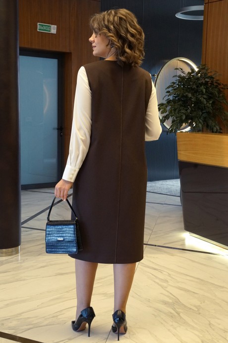 Костюм ALANI COLLECTION 2436 двойка коричневый молоко размер 52-56 #7