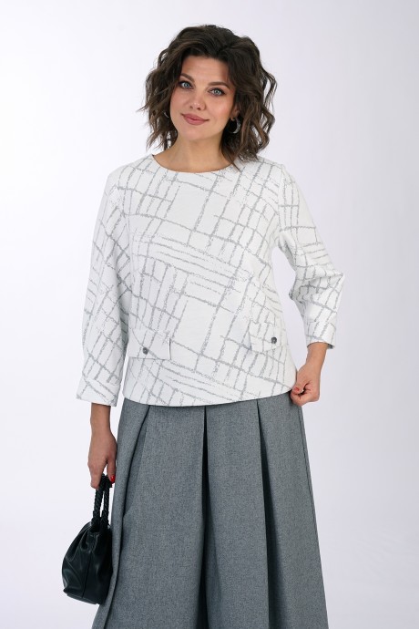 Костюм/комплект ALANI COLLECTION 2456 двойка белый, серый размер 52-58 #4